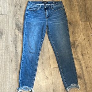 Judy Blue Skinny Fit Ankle Fray Jeans